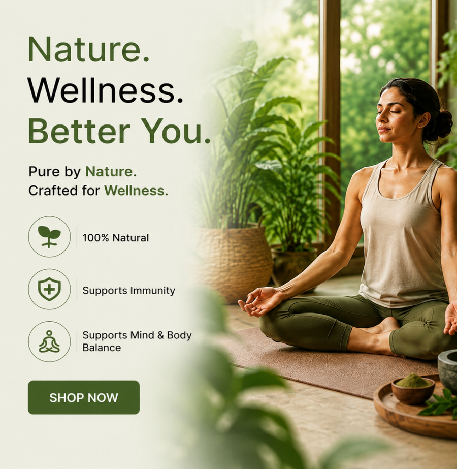 Himalayan herbal wellness product showcase banner