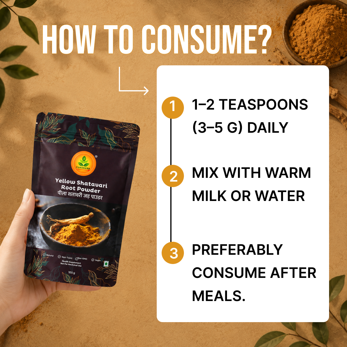 Yellow Shatavari Root Powder